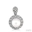 Pearl & Halo Diamond Earrings