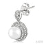 Pearl & Halo Diamond Earrings