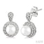 Pearl & Halo Diamond Earrings