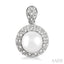 Pearl & Halo Diamond Earrings