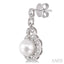 Pearl & Halo Diamond Fashion Earrings