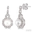 Pearl & Halo Diamond Fashion Earrings