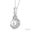 Pearl & Halo Diamond Fashion Pendant