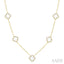 Clover Mother Of Pearl & Halo Diamond Station Necklace