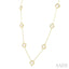 Bead Clover Mother Of Pearl Station Necklace