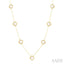 Bead Clover Mother Of Pearl Station Necklace