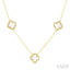 Bead Clover Mother Of Pearl Station Necklace