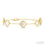 Bead Clover Mother Of Pearl Station Chain Bracelet