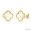 Bead Clover Mother Of Pearl Earrings