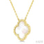 Bead Clover Mother Of Pearl Pendant