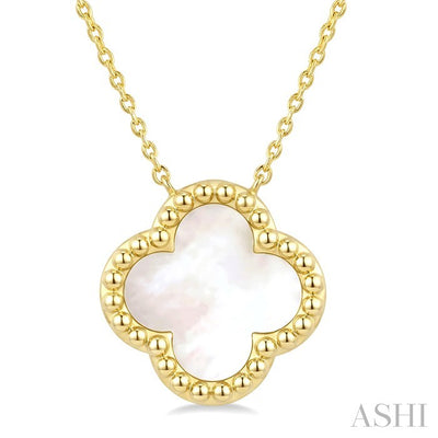 Bead Clover Mother Of Pearl Pendant