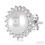 Pearl & Halo Diamond Earrings