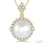 Pearl & Halo Diamond Pendant
