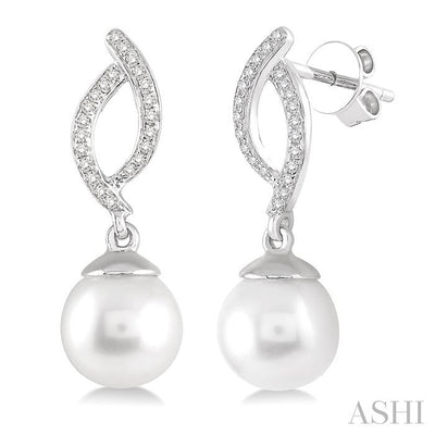 Pearl & Diamond Fashion Earrings