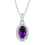 Amethyst & Diamond Pendant