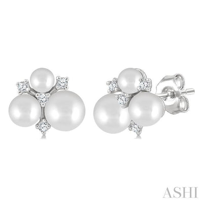 Pearl & Diamond Fashion Earrings