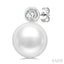 Pearl & Diamond Stud Earrings