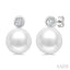 Pearl & Diamond Stud Earrings