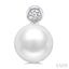 Pearl & Diamond Stud Earrings