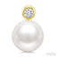 Pearl & Diamond Stud Earrings
