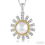 Sunflower Pearl & Diamond Fashion Pendant