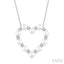 Heart Shape Pearl & Diamond Pendant