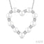 Heart Shape Pearl & Diamond Pendant