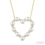 Heart Shape Pearl & Diamond Pendant