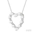 Heart Shape Pearl & Diamond Pendant