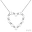 Heart Shape Pearl & Diamond Pendant
