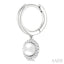 Pearl & Petite Halo Diamond Huggie Fashion Earrings