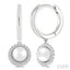 Pearl & Petite Halo Diamond Huggie Fashion Earrings