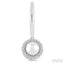 Pearl & Petite Halo Diamond Huggie Fashion Earrings