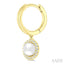 Pearl & Petite Halo Diamond Huggie Fashion Earrings