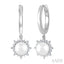 Pearl & Petite Diamond Fashion Huggie Earrings