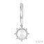 Pearl & Petite Diamond Fashion Huggie Earrings