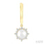 Pearl & Petite Diamond Fashion Huggie Earrings