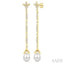 Pearl & Diamond Long Earrings