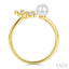 Pearl Diamond Floral Fashion Ring