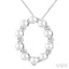 Circle Pearl & Diamond Fashion Pendant