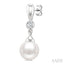 Pearl & Diamond Drop Earrings