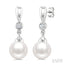 Pearl & Diamond Drop Earrings