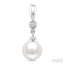Pearl & Diamond Drop Earrings
