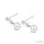 Pearl & Diamond Drop Earrings