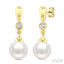Pearl & Diamond Drop Earrings