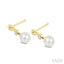 Pearl & Diamond Drop Earrings