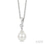 Pearl & Diamond Drop Pendant