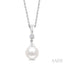 Pearl & Diamond Drop Pendant