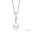 Pearl & Diamond Drop Pendant