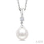 Pearl & Diamond Drop Pendant